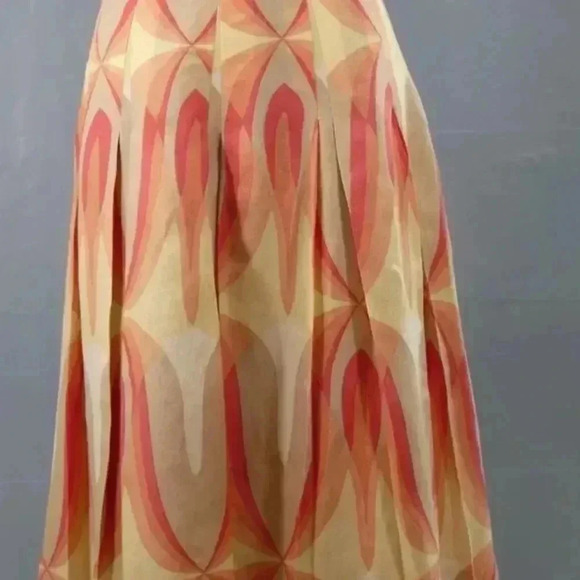 Emma James Dresses & Skirts - Emma James formal linen and rayon midi geometric skirt size 6‎